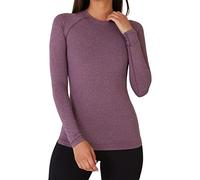 TCA Super Thermal Top Women - Ladies Thermal Vest - Thermals Womens - Ski Base Layer Women - Workout Tops for Cold Weather - Prune, L
