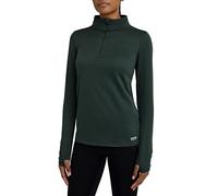 TCA Women’s Cloud Fleece ¼ Thermal Running Top with Zip Pocket - Deep Forest, S