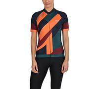 TCA Women's All-Day Cycling Jersey - Lightweight Short Sleeve Bike Shirt - Athletic Fit Bicycle Shirt with 3 Cycling Back Pockets - Orange Graphic, M