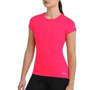 TCA Women's Atomic Short Sleeve Quickdry Gym Running Training Top - Pink Flash (UPF 50+), M