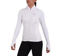 TCA Women's Excel Runner Walking Hiking Lightweight Thermal Padded Vest with Zipper Pockets, Winter Puffer for Women - White, L