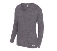 TCA Womens Long Sleeve V Neck Running Base Layer Walking Hiking Workout Top
