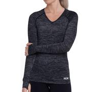 TCA Womens Long Sleeve V Neck Running Base Layer Walking Hiking Workout Top