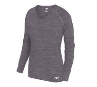 TCA Womens Long Sleeve V Neck Running Base Layer Walking Hiking Workout Top