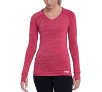 TCA Womens Long Sleeve V Neck Running Base Layer Walking Hiking Workout Top