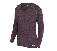 TCA Womens Long Sleeve V Neck Running Base Layer Walking Hiking Workout Top