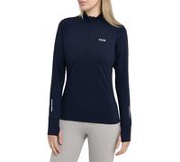 TCA Women's Winter Run Half-Zip Long Sleeve Running Reflective Training Workout Outdoor Athletic Top - Night Sky, S