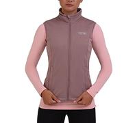 TCA Women's Reflective Flyweight Wind-Proof Running Workout Training Cycling Gilet with Zip Pockets - Antler, M