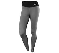 TCA Women's SuperThermal Performance Workout High Waisted Running Training Tights Leggings with Pocket - Castlerock/Black, M