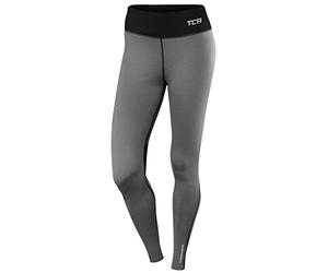 TCA Women's SuperThermal Performance Workout High Waisted Running Training Tights Leggings with Pocket - Castlerock/Black, S