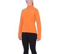 TCA Women's Thermal Cycling Running Jacket Reflective Breathable Windproof Jacket with Zip Pockets - Neon Orange, S