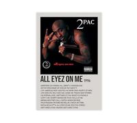 tcagd All Eyez on Me Poster 2Pac Or Tupac Shakur Music Album Cover Home Living Room Club Cafe Art Wall Deco Poster Canvas Poster Bedroom Decor Landscape Office Room Decor Gift 12x18inch(30x45cm)