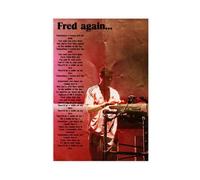 tcagd Fred Again Smile on My Face Song Poster Canvas Poster Wall Art Decor Print Picture Paintings for Living Room Bedroom Decoration 12x18inch(30x45cm)