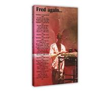 tcagd Fred Again Smile on My Face Song Poster Canvas Poster Wall Art Decor Print Picture Paintings for Living Room Bedroom Decoration 20x30inch(50x75cm)