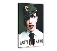 tcagd Marilyn Manson Canvas Poster Wall Art Decor Print Picture Paintings for Living Room Bedroom Decoration 08x12inch(20x30cm)