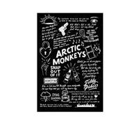 tcagd The Arctic Monkeys Doodle Lyric Canvas Poster Bedroom Decor Landscape Office Room Decor Gift 12x18inch(30x45cm)