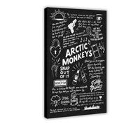 tcagd The Arctic Monkeys Doodle Lyric Canvas Poster Wall Art Decor Print Picture Paintings for Living Room Bedroom Decoration 12x18inch(30x45cm)