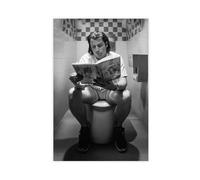 tcagd Toilet Scene John Travolta in 'Pulp Fiction' Canvas Poster Wall Art Decor Print Picture Paintings for Living Room Bedroom Decoration 12x18inch(30x45cm)