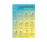 tcagd Yoga Sun Salutation Chart Canvas Poster Bedroom Decor Landscape Office Room Decor Gift 20x30inch(50x75cm)