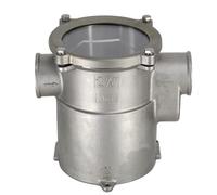 Tcairzl Marine Grade 316 Stainless Steel Seawater Strainer, Boat Yacht Ship Seawater Filter, Corrosion Resistant Marine Plumbing Accessory for Saltwater Systems, Heavy Duty Boat Hardware (2.5 inch)