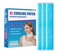 TCANG Large Disposable Cooling Sheets for Summer Cooling, Cooling Patches for Outdoor Activitie, Muscle Soreness, Instant Ice Packs for Neck Shoulders, Injuries, Pain Relief, Pack of 10