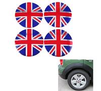 Tcare 4 Pcs/Set Car Emblem Badge Sticker Wheel Hub Caps Centre Cover England British The UK Flag Car Sticker
