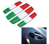 Tcare 4Pcs/Set Car Door Edge Guards Italy Flag Anti-Collision Sticker Edge Bar Crash-Proof Anti-Scratch Car Protector