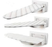 Tcatec Wall Mounted Ironing Board 95 x 33 x 18cm Folding Ironing Board with Heat Resistant Cover 180° Rotable Metal Iron Board Space Saving