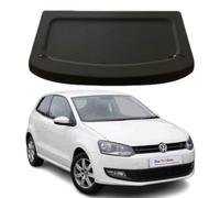 TCC Parcel Shelf Direct Volkswagen Polo 6R (2009-2018) Car Parcel Shelf | Sturdy Boot Cover with Clips and Cord for Extra Storage, Space Saving VW Car Accessories, Black.