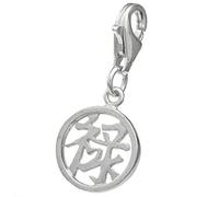 TCC Sourcing 925 Sterling Silver Chinese Character Word Treasure Dangle Clasp European Lobster Clip On Charm