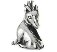 TCC Sourcing 925 Sterling Silver Cute Little Deer Buck Doe Fawn Bead For European Charm Bracelet