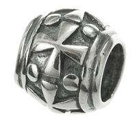 TCC Sourcing 925 Sterling Silver Holy Christian Cross Flower Barrel Bead For European Charm Bracelet
