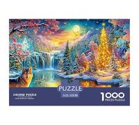 Tcc00916_a_majestic_wolf_with_piercing_yellow_eyes_standing_bes_9d887de2-2f9d-4d29-a242-f167c6bb43ca_1 1000-Piece Jigsaw Puzzle Enchanted Spirit Wolf - Great for Game Nights, Adults & Kids 52x38cm/100