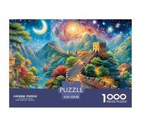 Tcc00916_in_the_night_under_bright_moonlight_and_stars_an_oil_p_f9440df6-ab1f-4fad-bd79-cdf71a79e929_1 1000Pc Jigsaw Puzzle Dream Building - Educational & Challenging, Gift for All 52x38cm/1000pcs