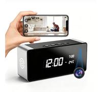 Tccbac 4K spy camera clock with night vision,small nanny cam motion detection,remote real time view,WiFi mini hidden camera for home