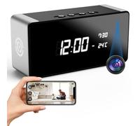Tccbac 4k WiFi Clock Video Camera - Nanny Cam for Home Indoor Security with Night Vision, Wide-Angle Lens, and Motion Detection