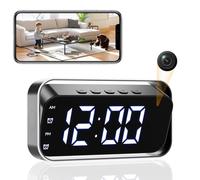 Tccbac Hidden Camera Clock - 4K Spy Camera WiFi Hidden, WiFi Nanny Cam with Night Vision, Motion Detection, Local & Cloud Storage, Remote View, Secret Covert Camera for Office/home