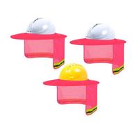 TCCFCCT Hard Hat Sun Shade Full Brim, Mesh High Visibility Hard Hat Visor Neck Shade Accessories, (Hats Not Included), Pink 3 Packs