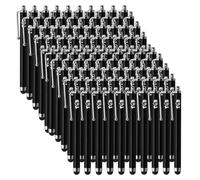 TCD 100 Pack Stylus Pen for iPad, High Precision Universal Capacitive Bulk Digital Stylus Pen - Compatible w/iPhone, Tablet, Touchscreen Laptop - Rubber Tip Black Styluses for All Touch Screen Devices