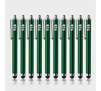 TCD Universal Pack of 10 [Green] Premium Thick Stylus Pen Pack [Compatible with All Touch Screen Devices]
