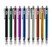 TCD Universal Pack of 10 [Multi Colored] Premium Thick Stylus Pen Pack [Compatible with All Touch Screen Devices]