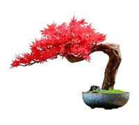 TCDHICY Artificial Bonsai Light Luxury Artificial Bonsai Tree Ornaments Entrance Cabinet Decorations Office New Chinese Root Carving Potted Plant Decoration