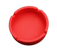 TCDHICY Ashtray 1pcs Colorful Round Square Silicone Ashtray for Living Room Bedroom Desktop Ashtray On The Table(Red)