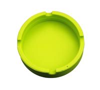 TCDHICY Ashtray 1pcs Colorful Round Square Silicone Ashtray for Living Room Bedroom Desktop Ashtray On The Table(Green)