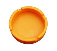 TCDHICY Ashtray 1pcs Colorful Round Square Silicone Ashtray for Living Room Bedroom Desktop Ashtray On The Table(Orange)