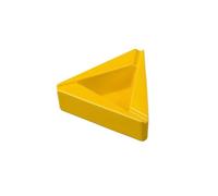 TCDHICY Ashtray Triangular Shape Ashtray Ceramic Ashtray Simple and Modern Ashtrays for Living Room Office Restaurants Bar and Home art Decoration so on Ashtray On The Table(Yellow,Medium)