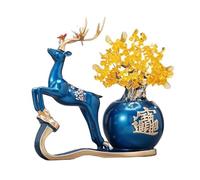 TCDHICY Crystal Money Tree Crystal Tree Ornament for Living Room, Attracting Wealth Deer Feng Shui Decoration Feng shui Crystals Bonsai