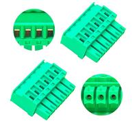 Tcenofoxy 3.81mm Phoenix Connector 2/3/4/5/6/7/8/9/10/11/12/13/14/15/16/18/20/22/24 Pin, Green PCB Screw Terminal Block Connector Screw Connection (2Pcs 3.81M-ZK-6P)