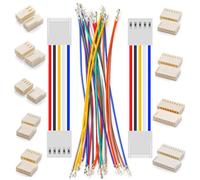 Tcenofoxy KK 254 Pre-Crimped Cable Compatible with Molex KK 2.54mm KF2510, 22AWG UL1007 PVC Cable 10 Colors, 50cm with 2P 3P 4P 5P 6P 7P 8P 9P 10P Connector Assort for DIY Item (TC-2510-50cm)