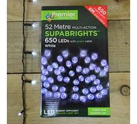 TCFTT AEARJOHN Christmas LED Supabright Light Decorations - Indoor & Outdoor - 650 LEDs - White